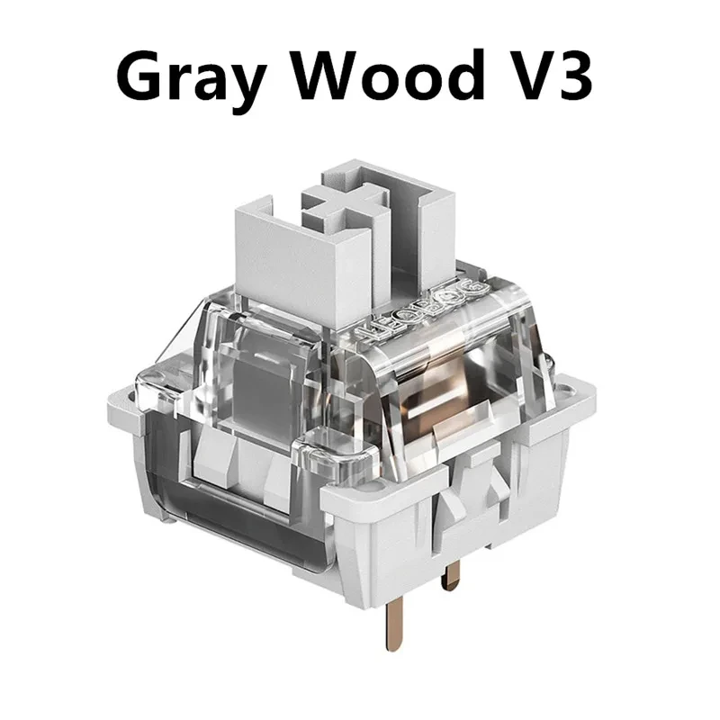Gaming Keyboard Hot Swappable - LEOBOG GrayWood V3 sakelar abu-abu Linear